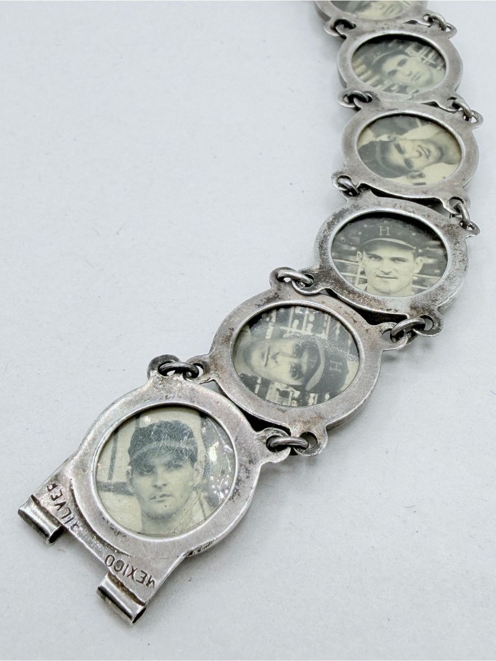 1951 Houston Buffalos 9 Panel Baseball Photo Bracelet Mexico Silver Mizell
